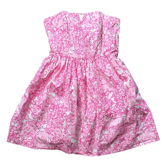 Lilly Pulitzer Dresses & Skirts - Spring Lilly Pulitzer Pink Floral Strapless Fit & Flare Dress Tie Back Size 6